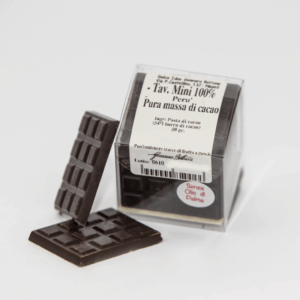 Mini Tavolette Cioccolato Fondente 100% Cacao